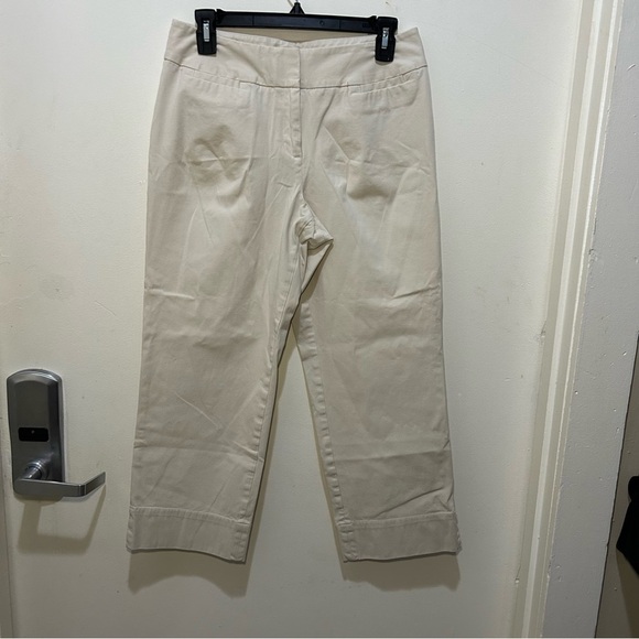 J. Jill Stretch Beige Cropped Trouser Pants Size 6 - Picture 1 of 8